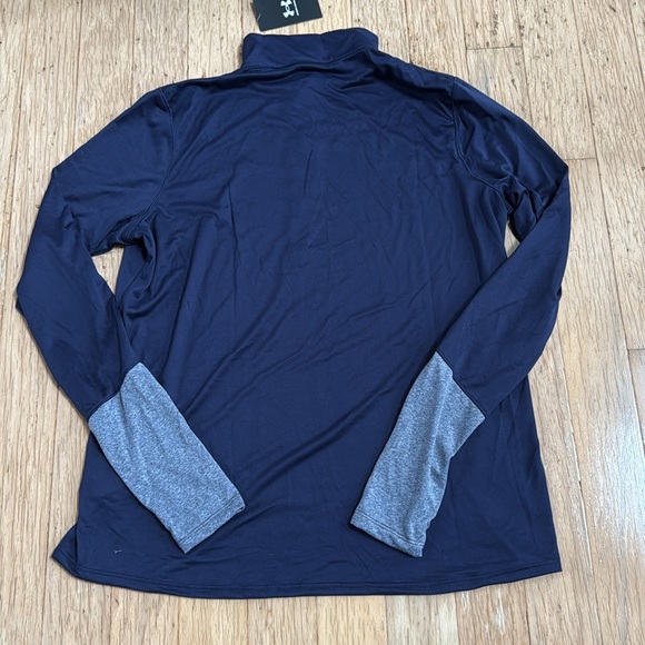 Women's Under Armour Locker 1/4 Zip Pullover Navy - Picture 6 of 7